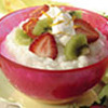 Creamy Rice Pudding with Strawberries and Kiwi